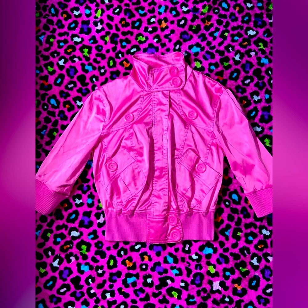 Medium Miss Lili Fuchsia Satin Jacket